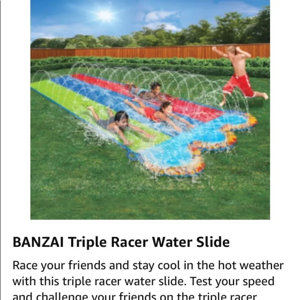 Banzai Triple Racer Water Slide